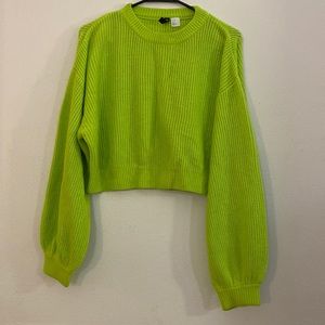 Knit sweater.